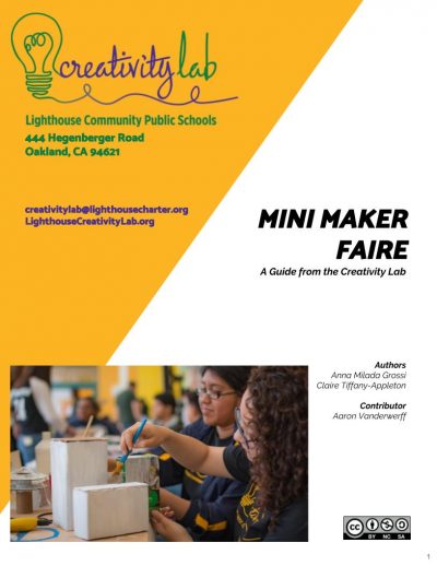 Mini Maker Faire Guide - Creativity Lab – Making in School